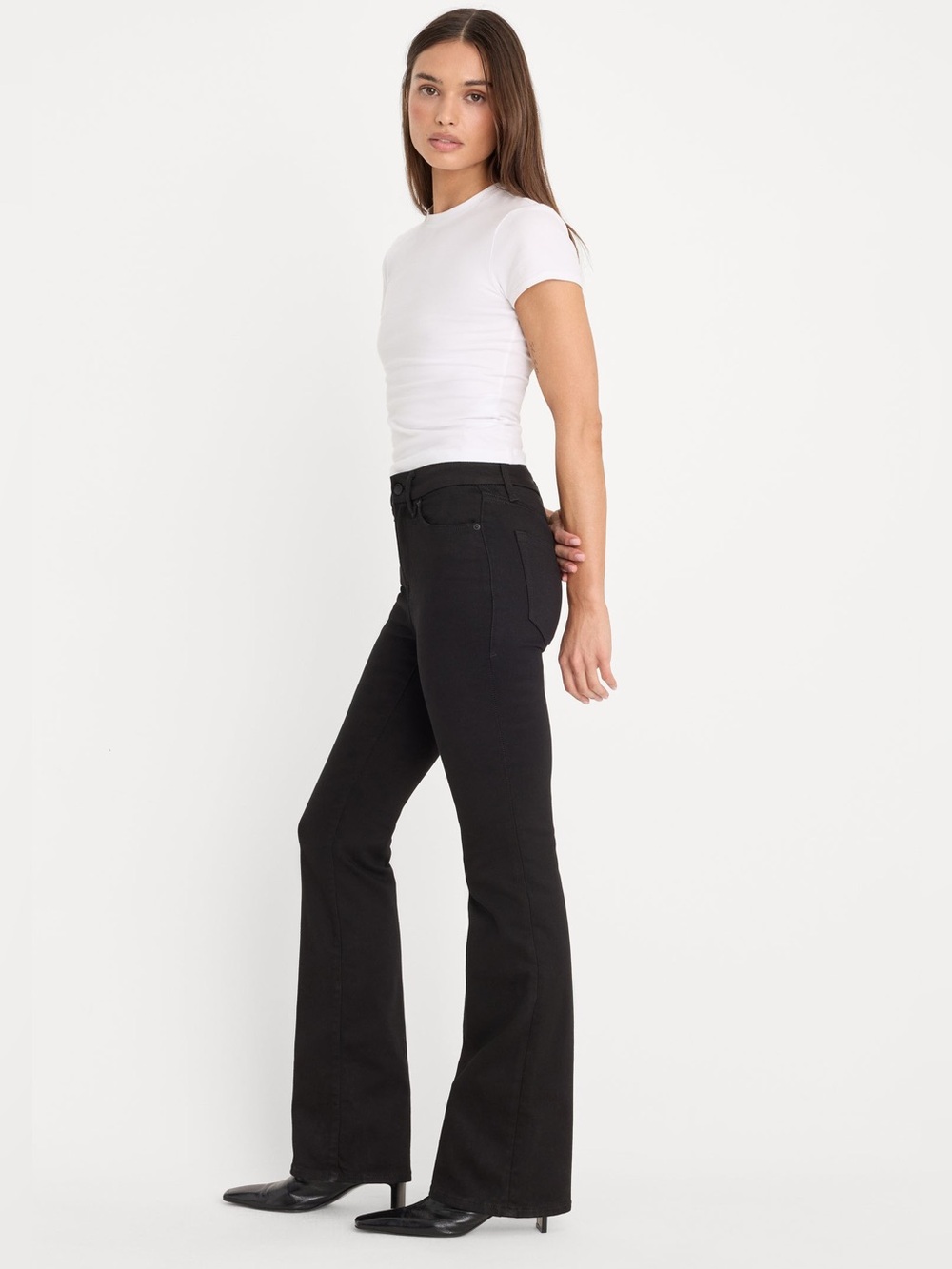 Never Fade Good Classic Slim Bootcut Jeans Black